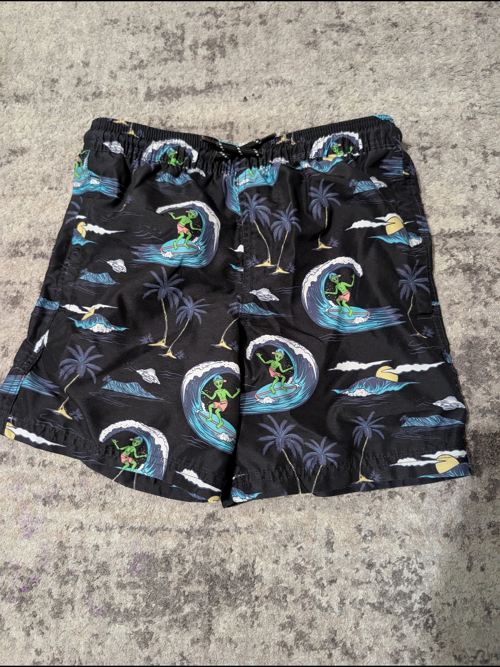 Wonder Nation Black and White Lined Shorts